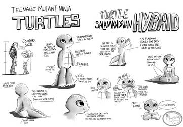 TMNT - Turtle Salamandrian Hybrid (concept Art ) by Myrling