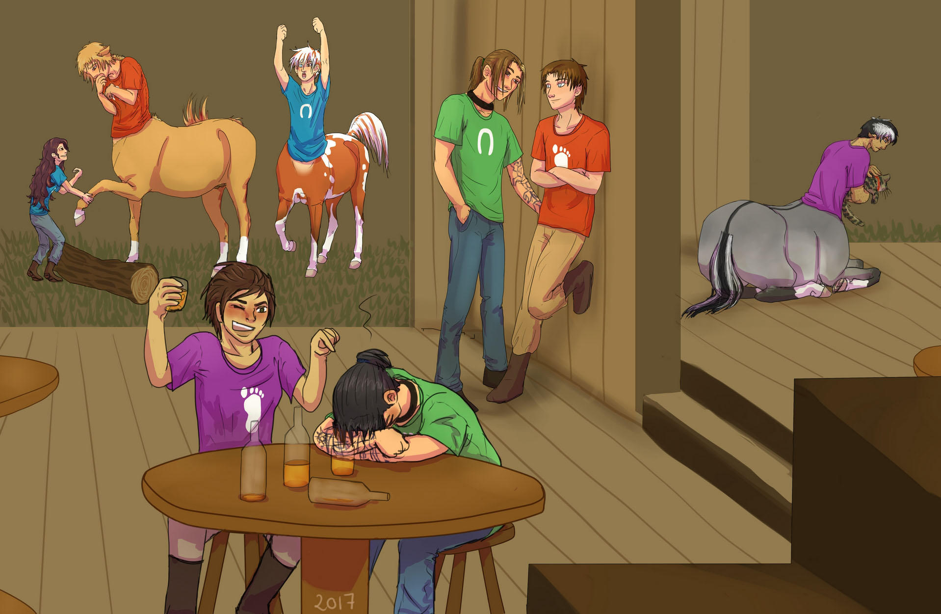 Centaur-human duos by Uinn on DeviantArt.