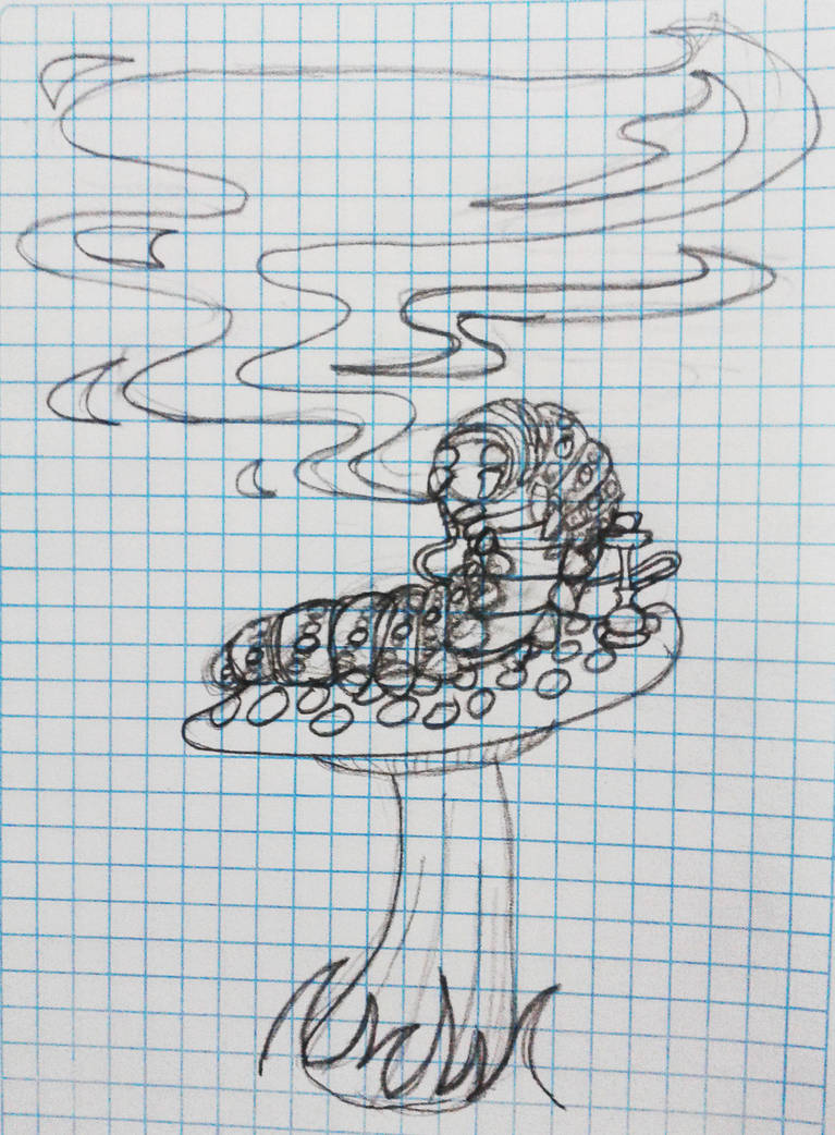 the smoking caterpillar by portadorX the smoking caterpillar by portadorX