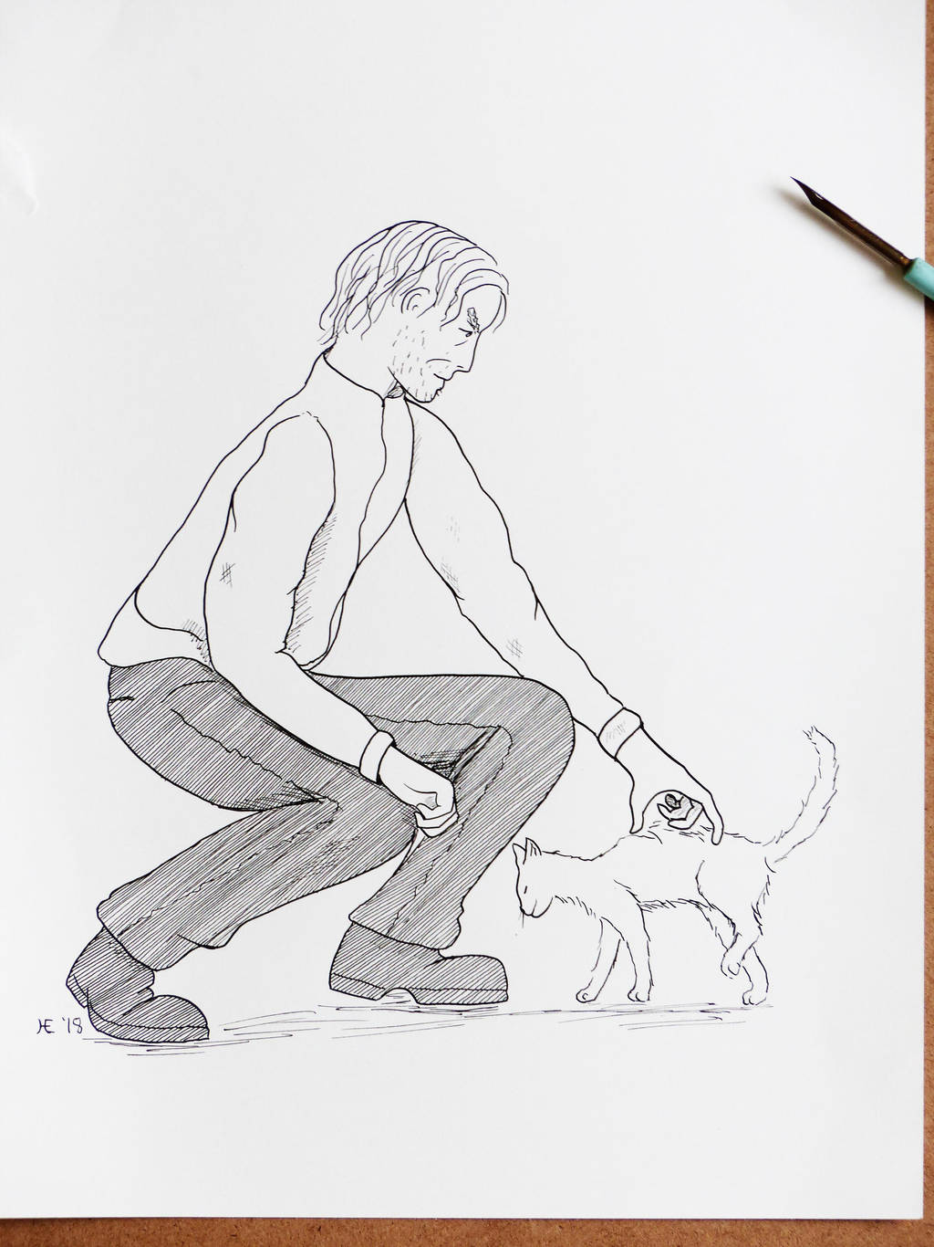 The Cat and His Man: Chaucer and Richard Snow by Hestia-Edwards