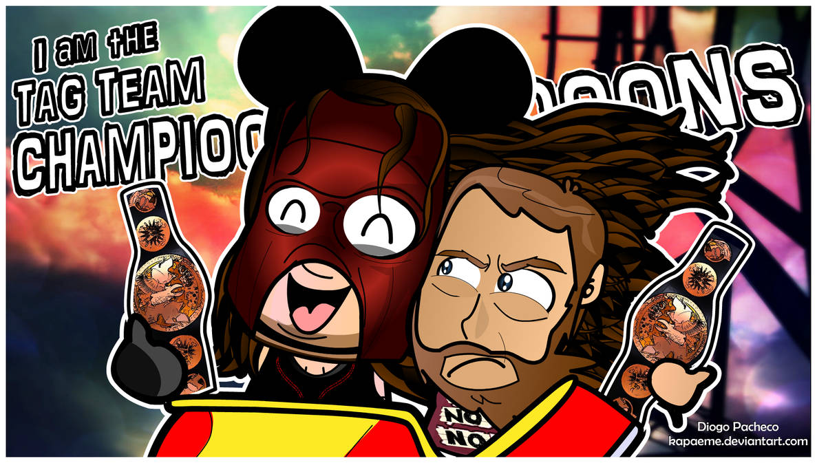 Kane and Daniel Bryan Chibi Wallpaper by kapaeme