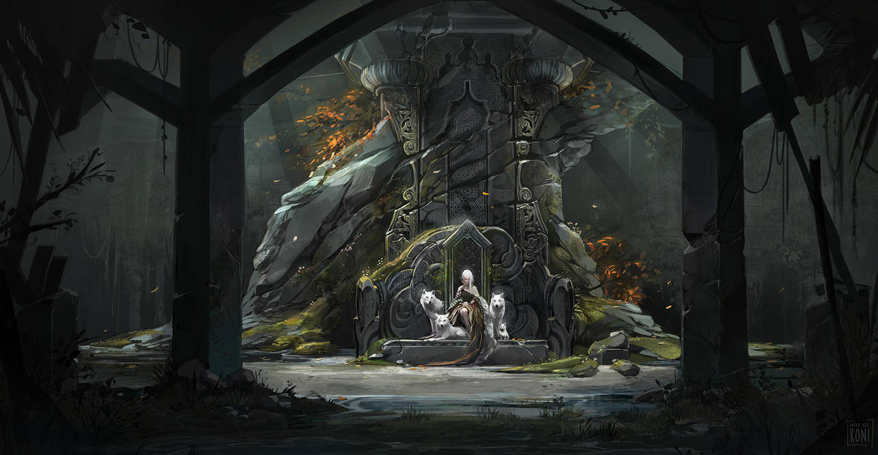 The sanctuary of the Arkh witch by Koni-art
