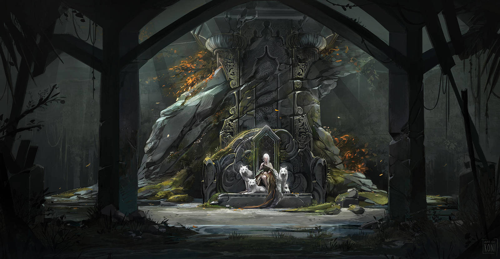 The sanctuary of the Arkh witch by Koni-art
