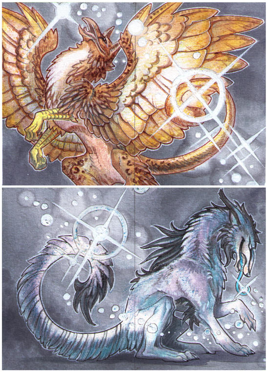 ACEO - Gold and Silver by drachenmagier