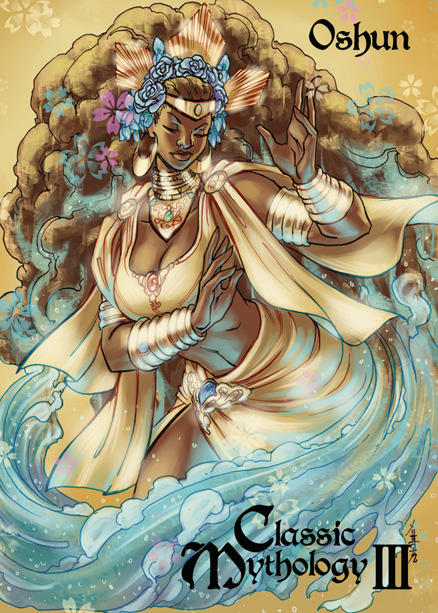 Oshun Base Card Art - Mel Uran by Pernastudios