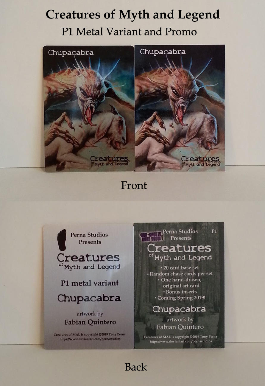 Chupacabra - Metal Variant and P1 Promo Card by Pernastudios