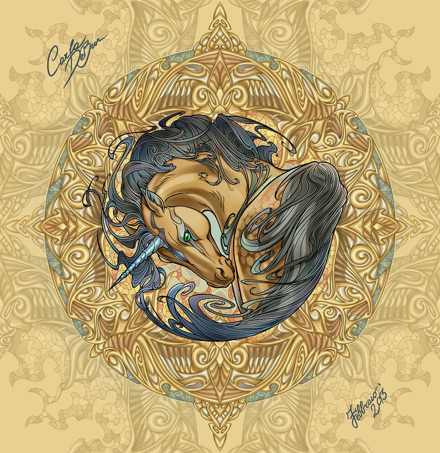 Unicorn into Compass rose by RuaCharl