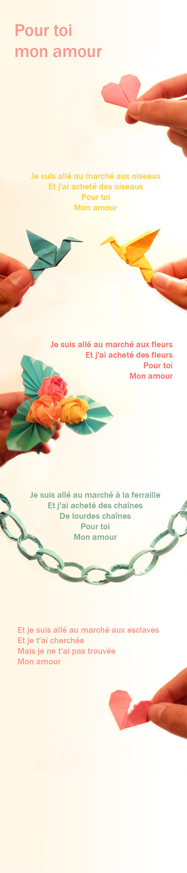 Pour toi mon amour - origami by Drahoslav7