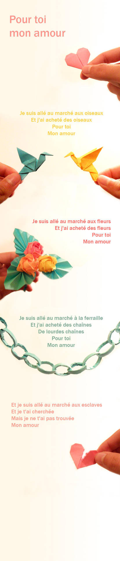 Pour toi mon amour - origami by Drahoslav7