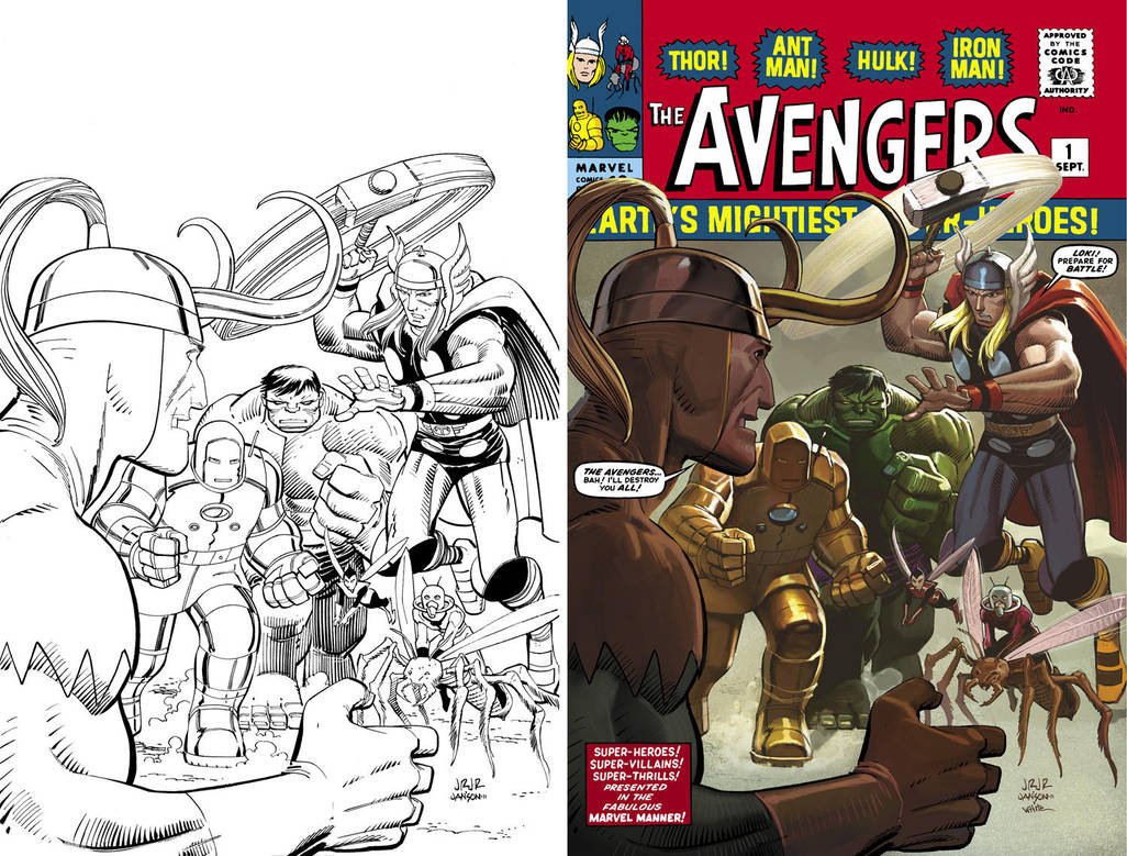 AvengersOmniBus1-BWtoColor by DeanWhite