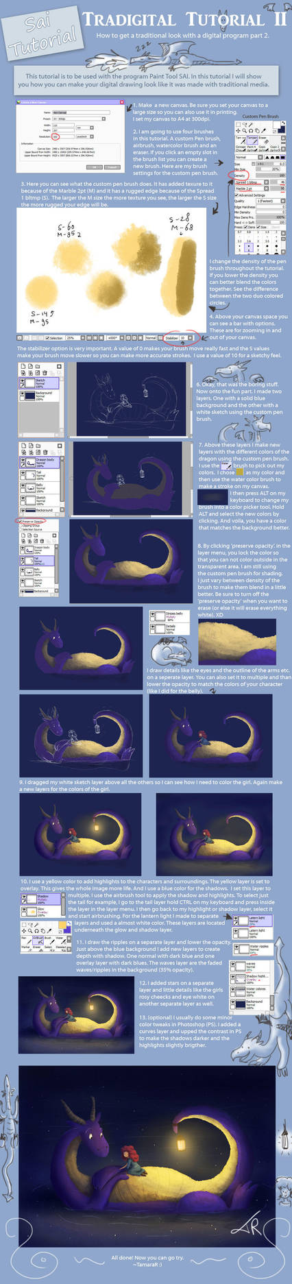 SAI tutorial - going traditional CONTINUED by tamaraR