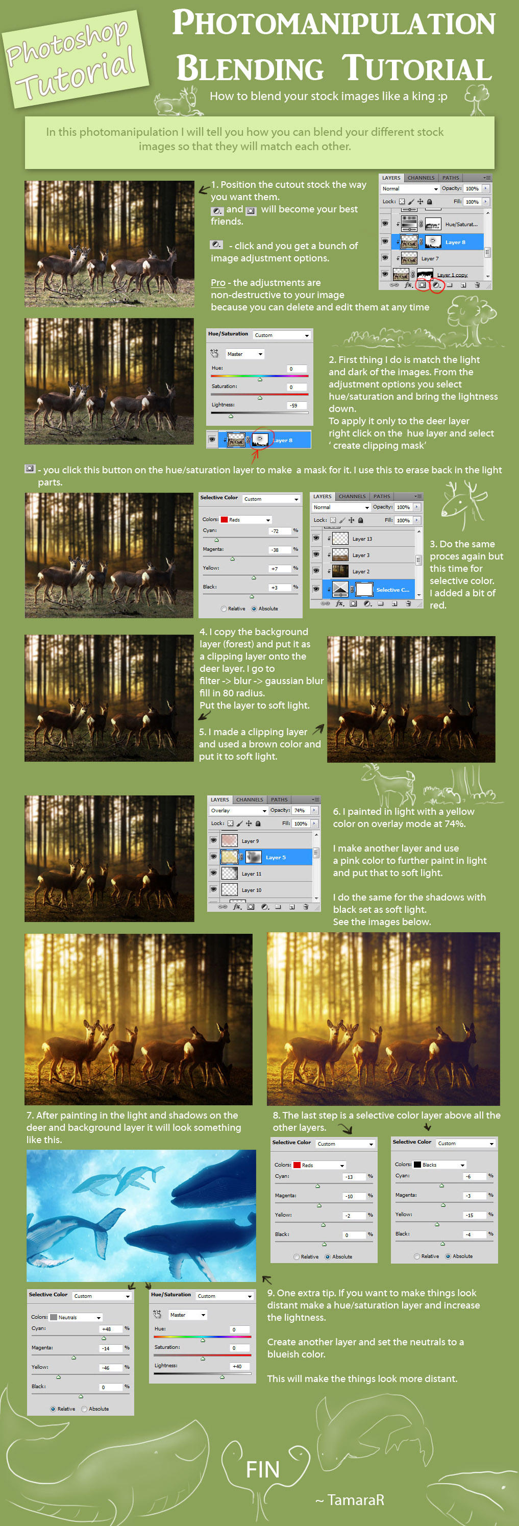 Photomanipulation Tutorial on blending by tamaraR