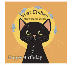 Birthday Black Cat Best Fishes by tamaraR Birthday Black Cat Best Fishes by tamaraR