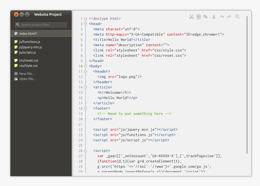 Ubuntu - Minimal Text Editor by and471