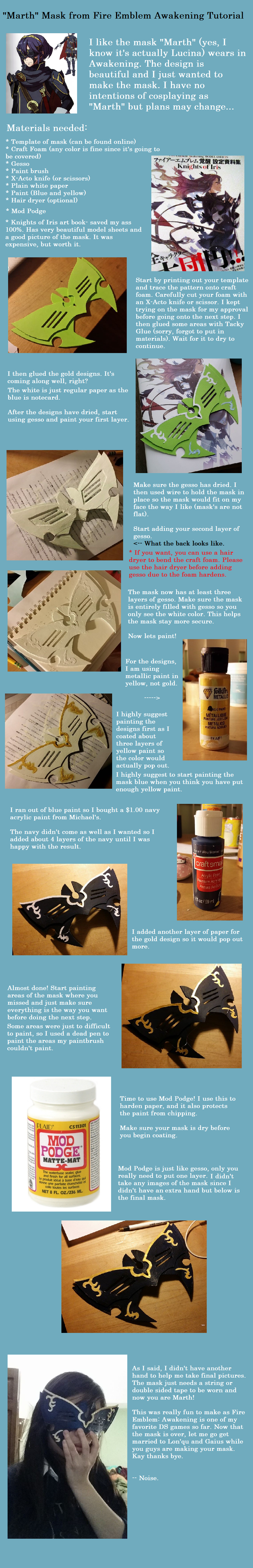 Marth's Mask Tutorial: Fire Emblem: Awakening by Noiz-Bleu