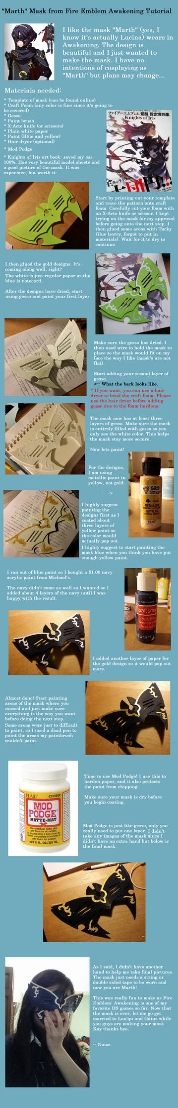 Marth's Mask Tutorial: Fire Emblem: Awakening by Noiz-Bleu