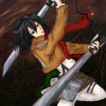 Fight On Mikasa by littlemissmarikit