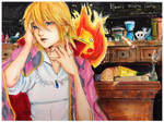 Howl's Moving Castle: Howl and Calcifer by littlemissmarikit