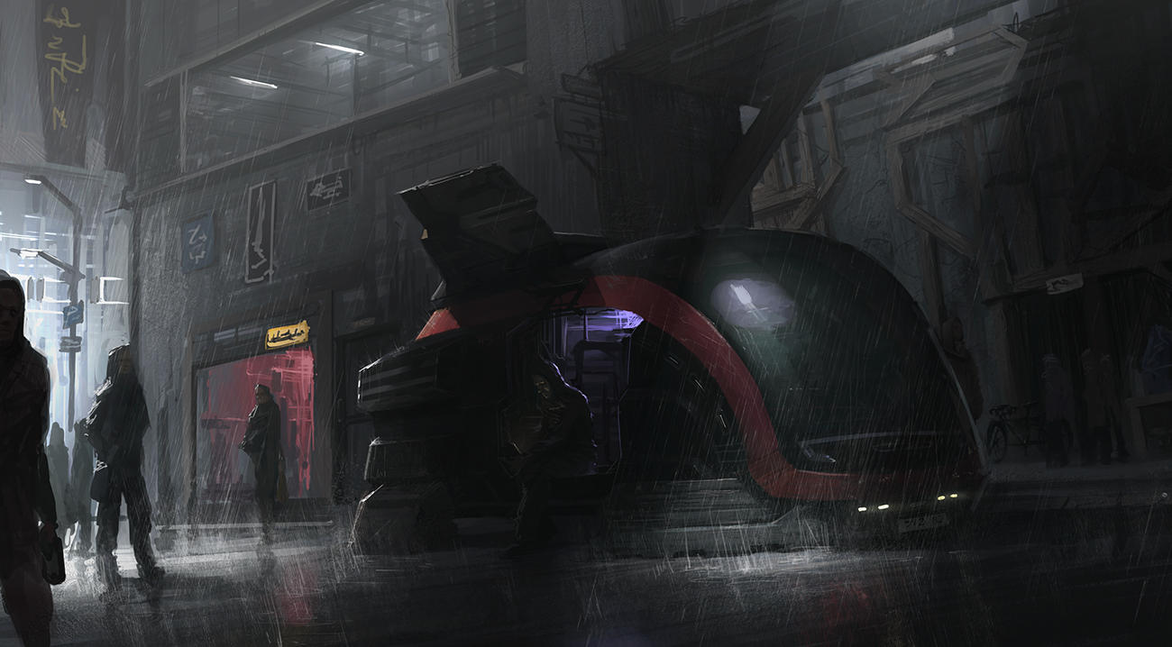 Raining city by MatiasMurad