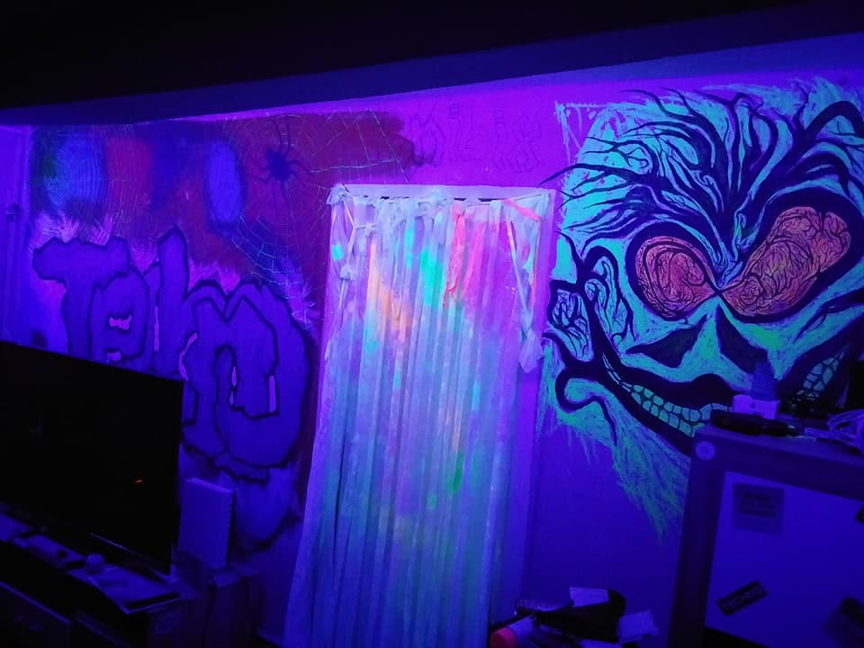 Living Room with purple light by n1b1xx Living Room with purple light by n1b1xx