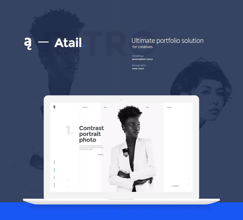 Atail Unique Portfolio Template by Itembridge