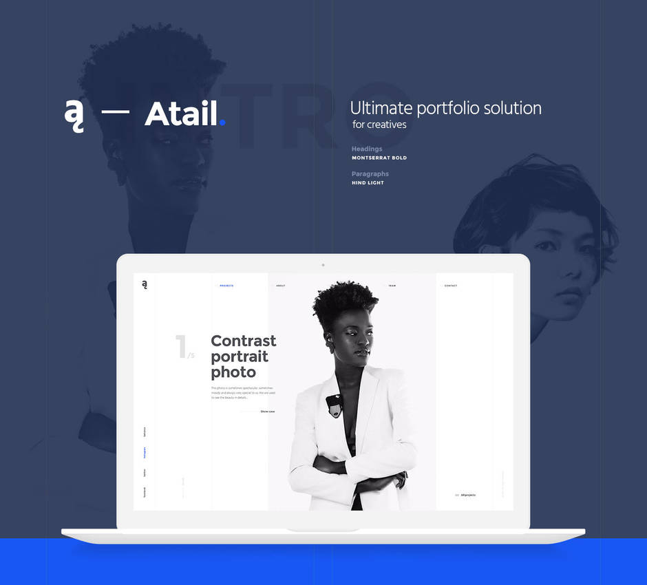 Atail Unique Portfolio Template by Itembridge