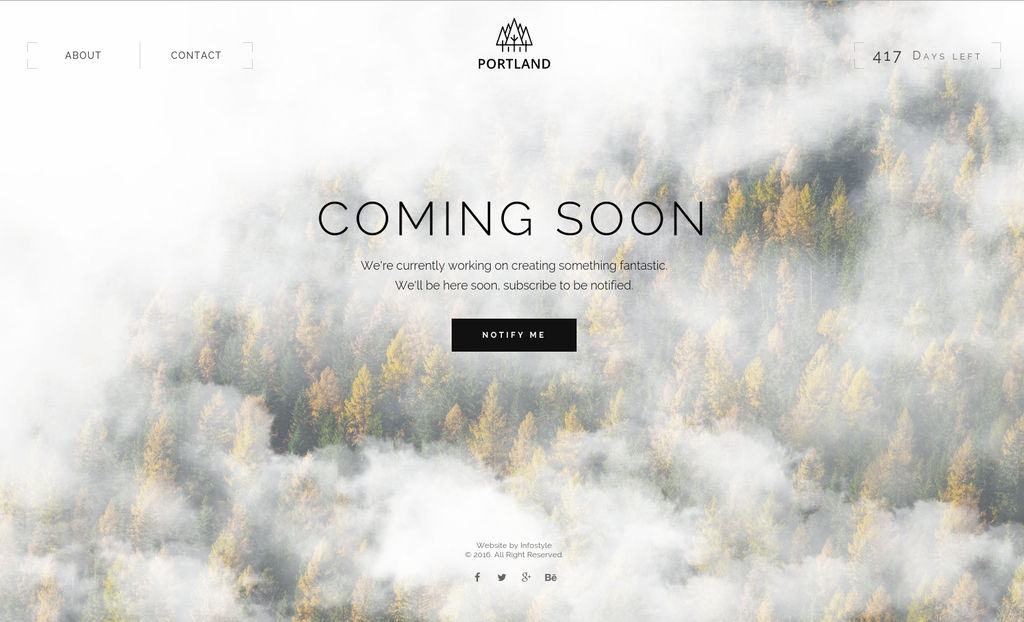Portland Creative Maintenance Mode Template by Itembridge