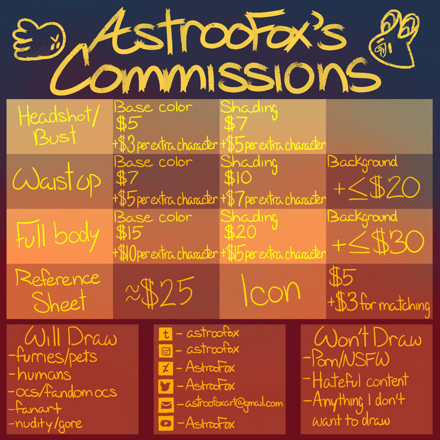 Commission info 1 by AstrooFox Commission info 1 by AstrooFox