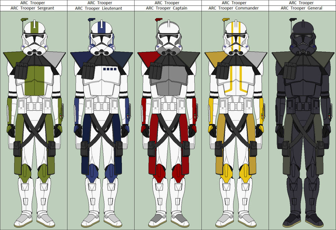 ARC Troopers Ranks By Vidopro97 On DeviantArt arc-troopers-ranks-by-vidopro97-on-deviantart