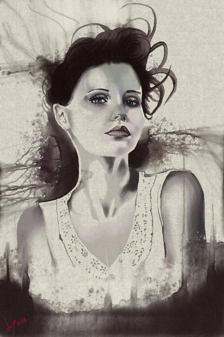 Watercolor Portrait Female Rebelle 3 by discipleneil777