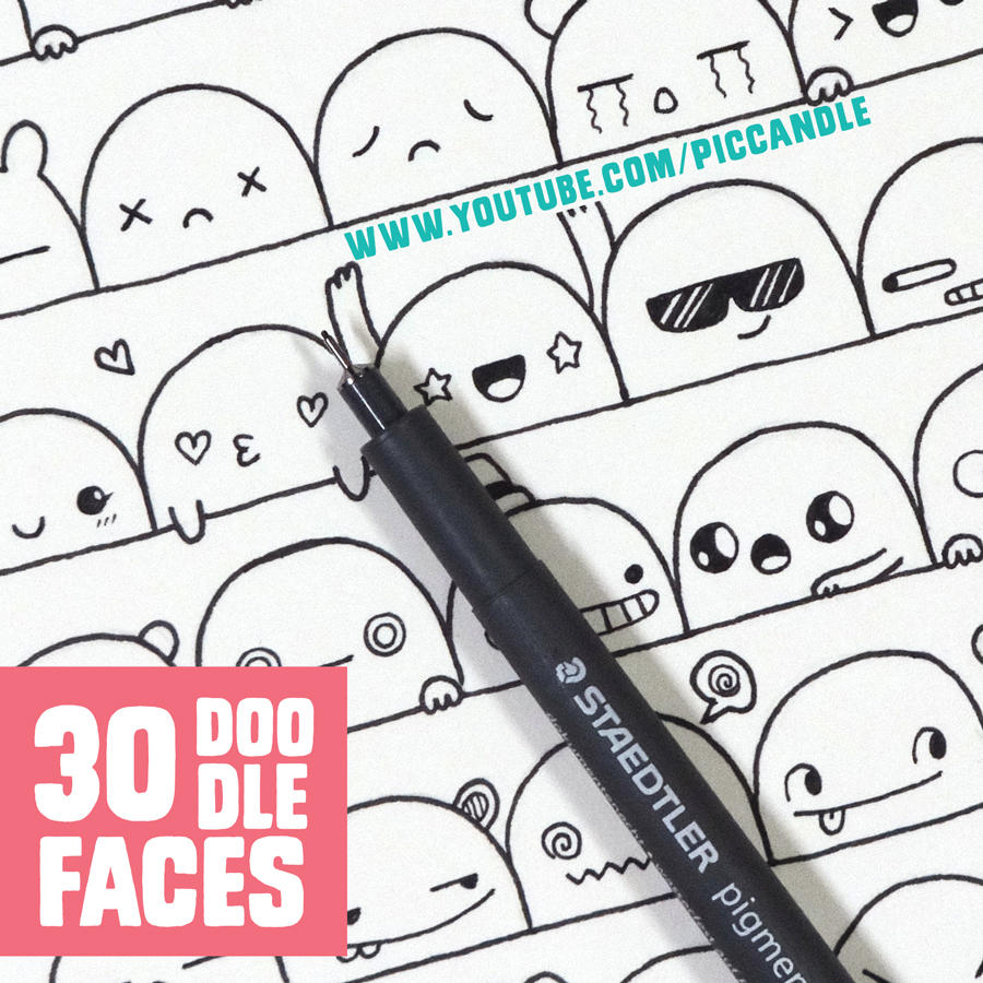 30 Cute Faces / Expressions to Doodle by PicCandle