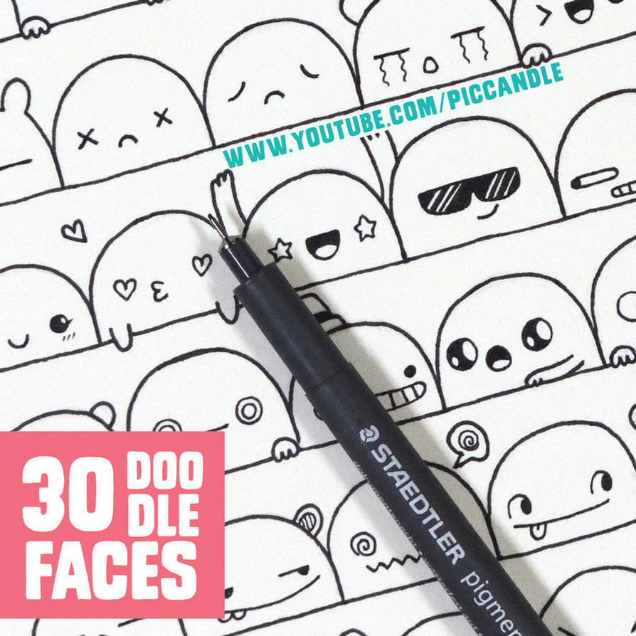 30 Cute Faces / Expressions to Doodle by PicCandle