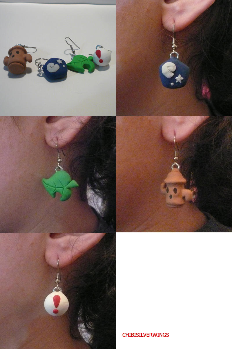 More Animal Crossing Earrings by ChibiSilverWings