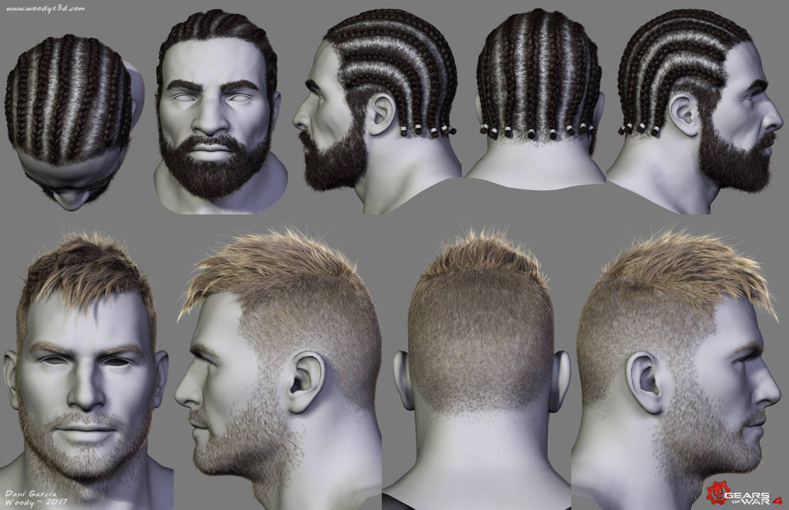 Gears of War Hairstyles 03 by Woodys3d