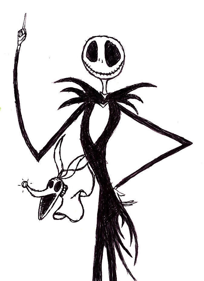 Jack Skellington and Zero by Ink-Is-My-Weapon on DeviantArt