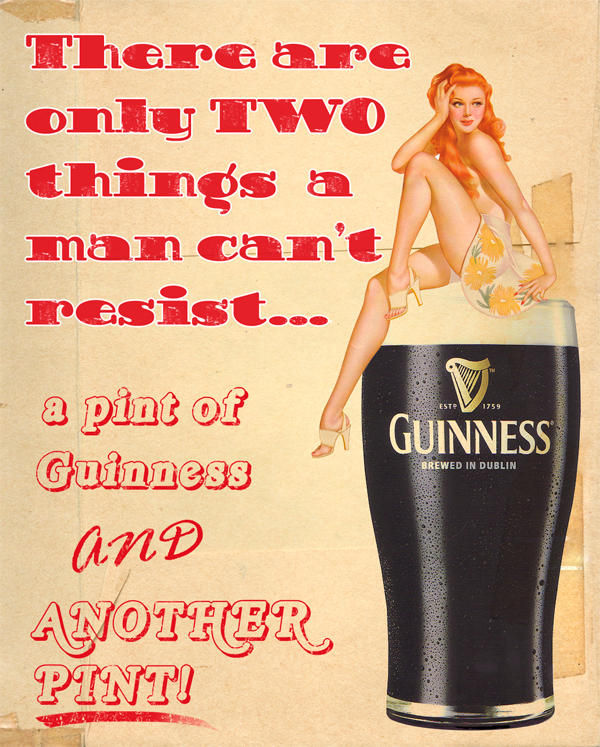 Guinness Pin Up by Grim-Clavera