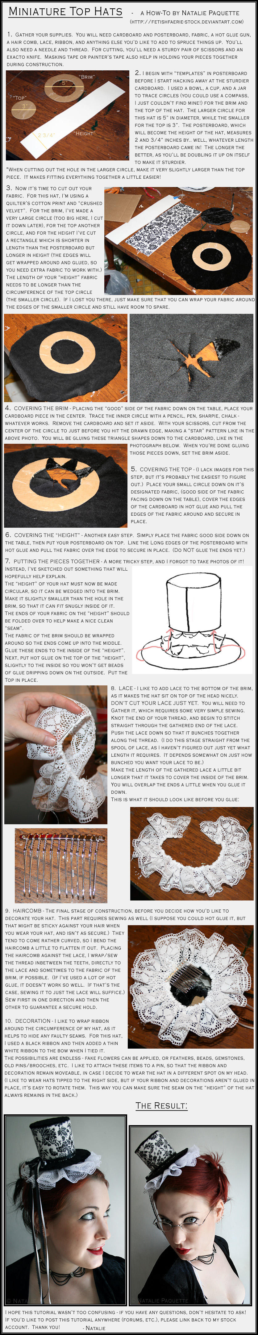 Mini Top Hat Tutorial by fetishfaerie-stock