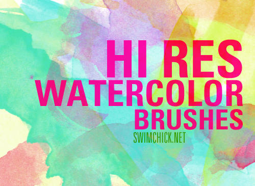 FREE HI RES WATERCOLOR BRUSHES by zerofiction
