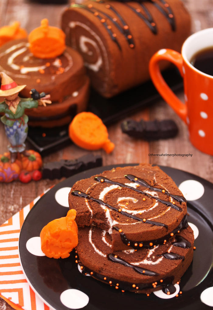 Chocolate Roll Cake/Halloween Chocolate Bites by theresahelmer Chocolate Roll Cake/Halloween Chocolate Bites by theresahelmer