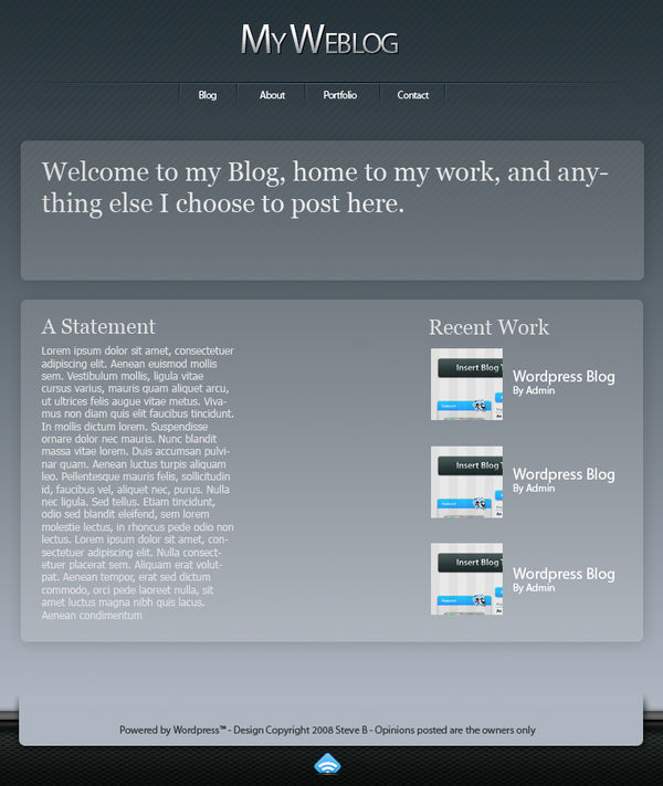 Wordpress Theme 2 by Chasethebase