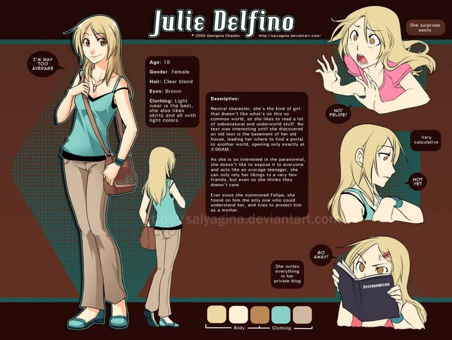 Character Sheet - Julie by SaiyaGina