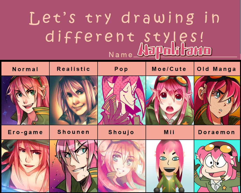 Pixiv Style Meme: Napolitano by SaiyaGina