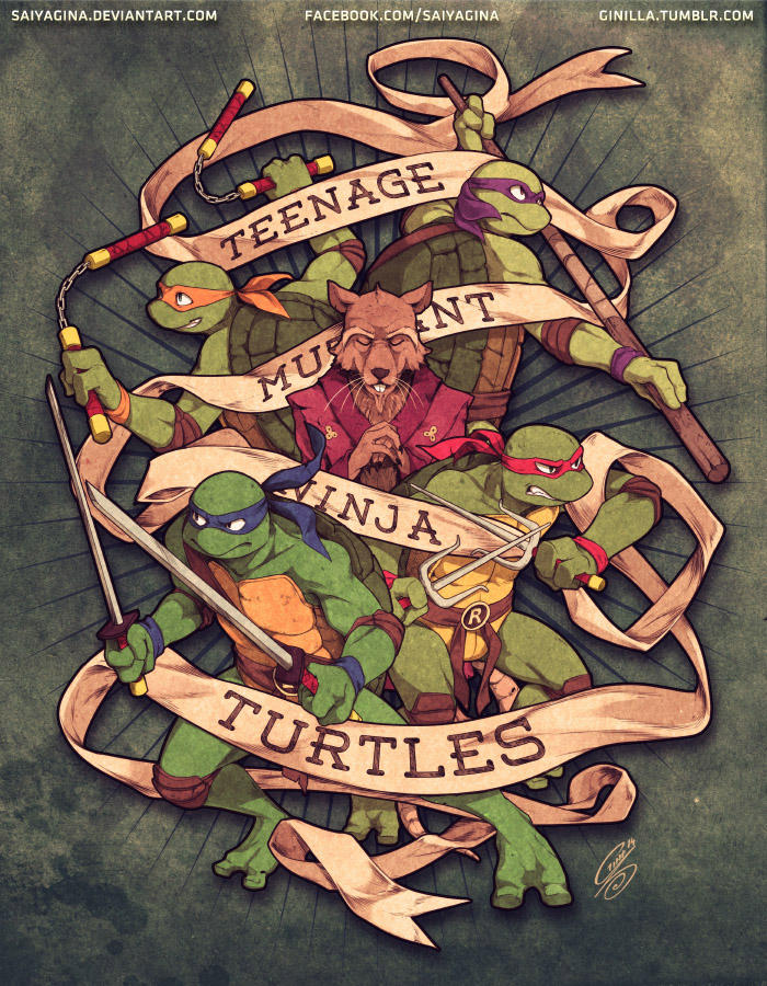 Tortugas Ninja Adolescentes Mutantes by SaiyaGina