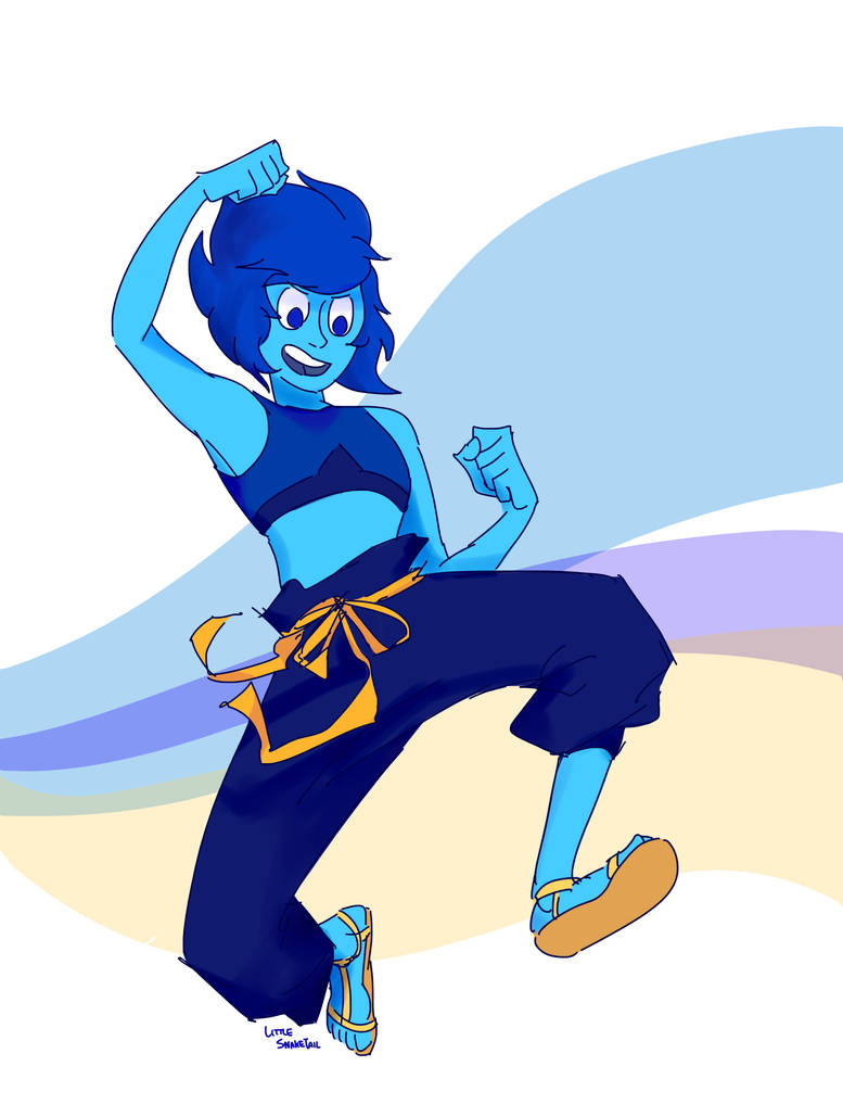 I love Lapis's new outfit! It screams I'M GONNA KICK ASS AND BREAKDANCE BUT ALSO GRAB A BAG OF OLD CHIPS AND DO NOTHING BUT WATCH TV FOR THREE DAYS