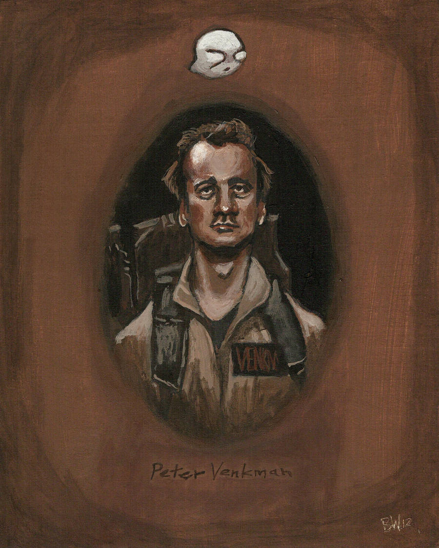 Haunted portrait of Peter Venkman by Bewheel