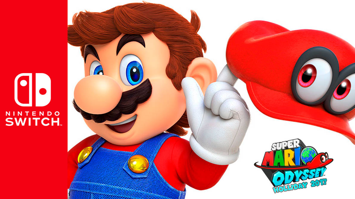 Nintendo Switch X Super Mario Odyssey Wallpaper By