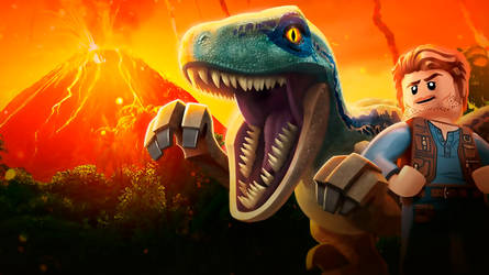 Lego Jurassic World Owen And Blue Wallpaper By Sonicalexanderdx97 On