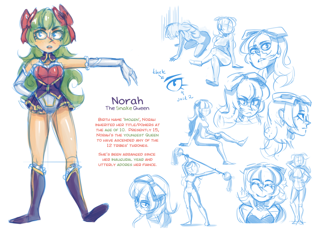 Norah Ref + Sketchdump (Queenly) by daughter-thursday