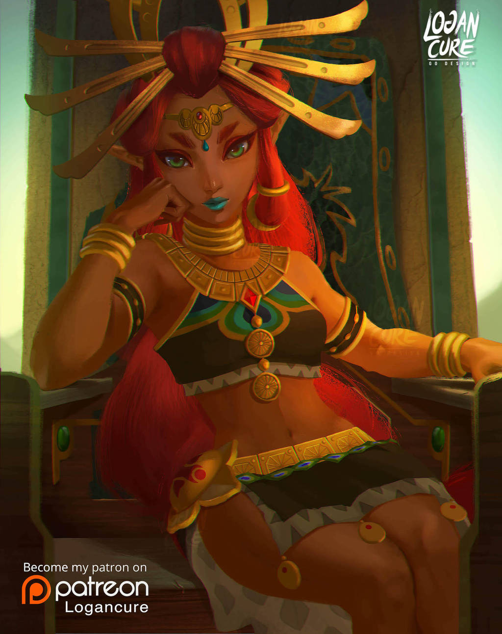 Riju - the legend of zelda Breath of the wild by logancure