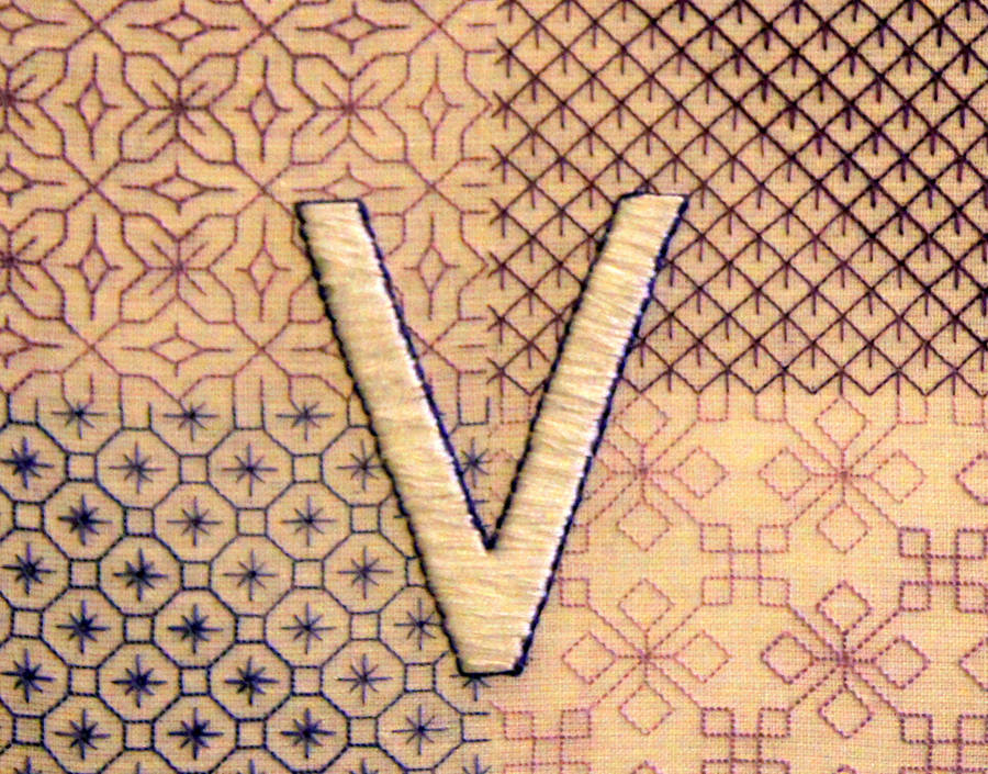 Blackwork Hoop Close Up by VickitoriaEmbroidery